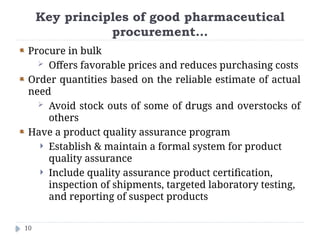 Procurement of pharmaceuticals for health Facilities | PPTX