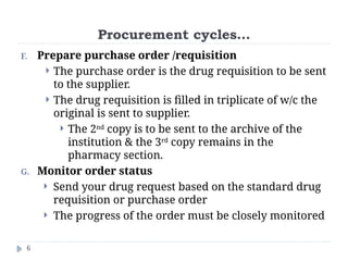 Procurement of pharmaceuticals for health Facilities | PPTX