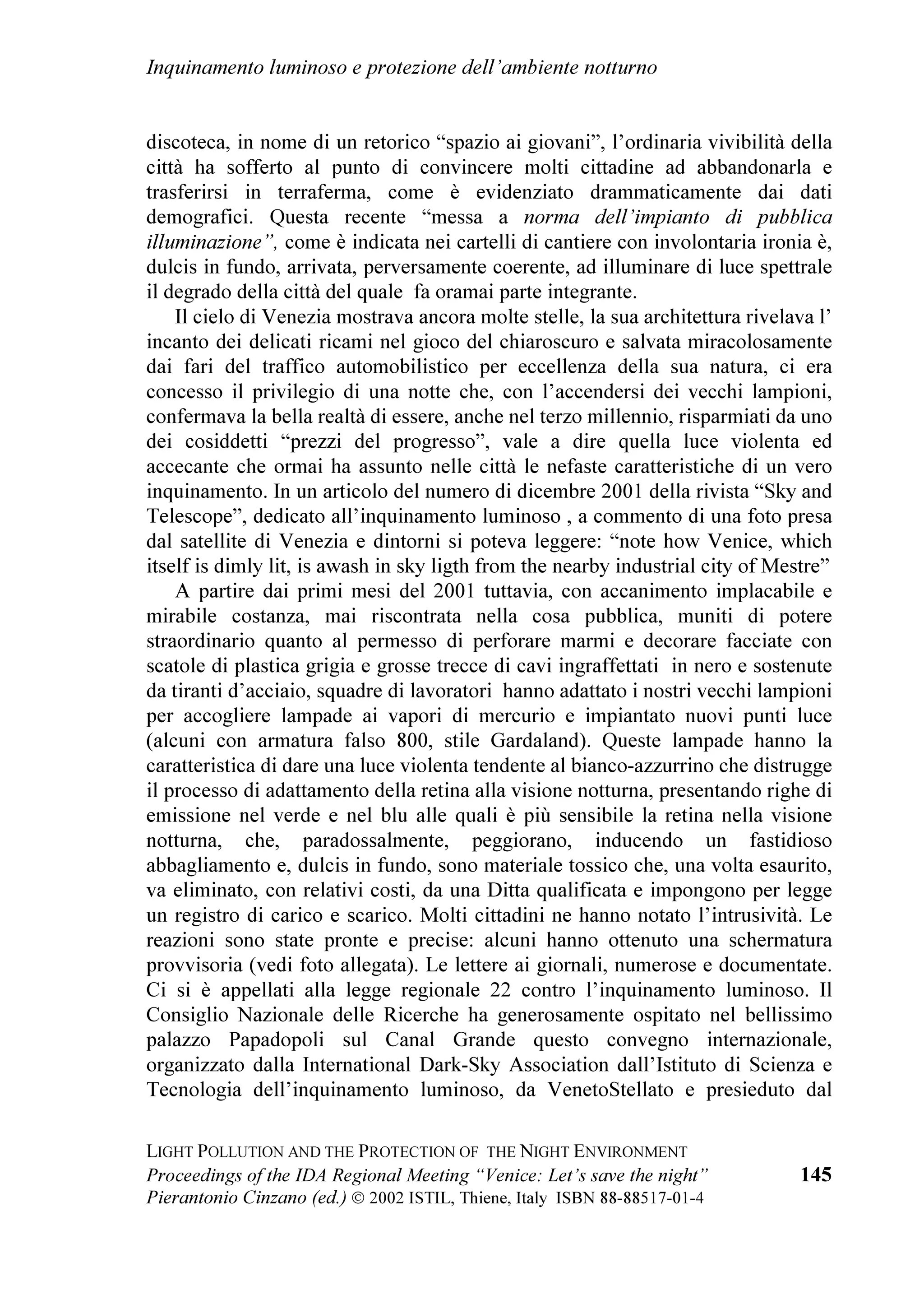 ,QTXLQDPHQWR OXPLQRVR H SURWH]LRQH GHOO¶DPELHQWH QRWWXUQR


KDOI RI ,WDOLDQ SRSXODWLRQ 