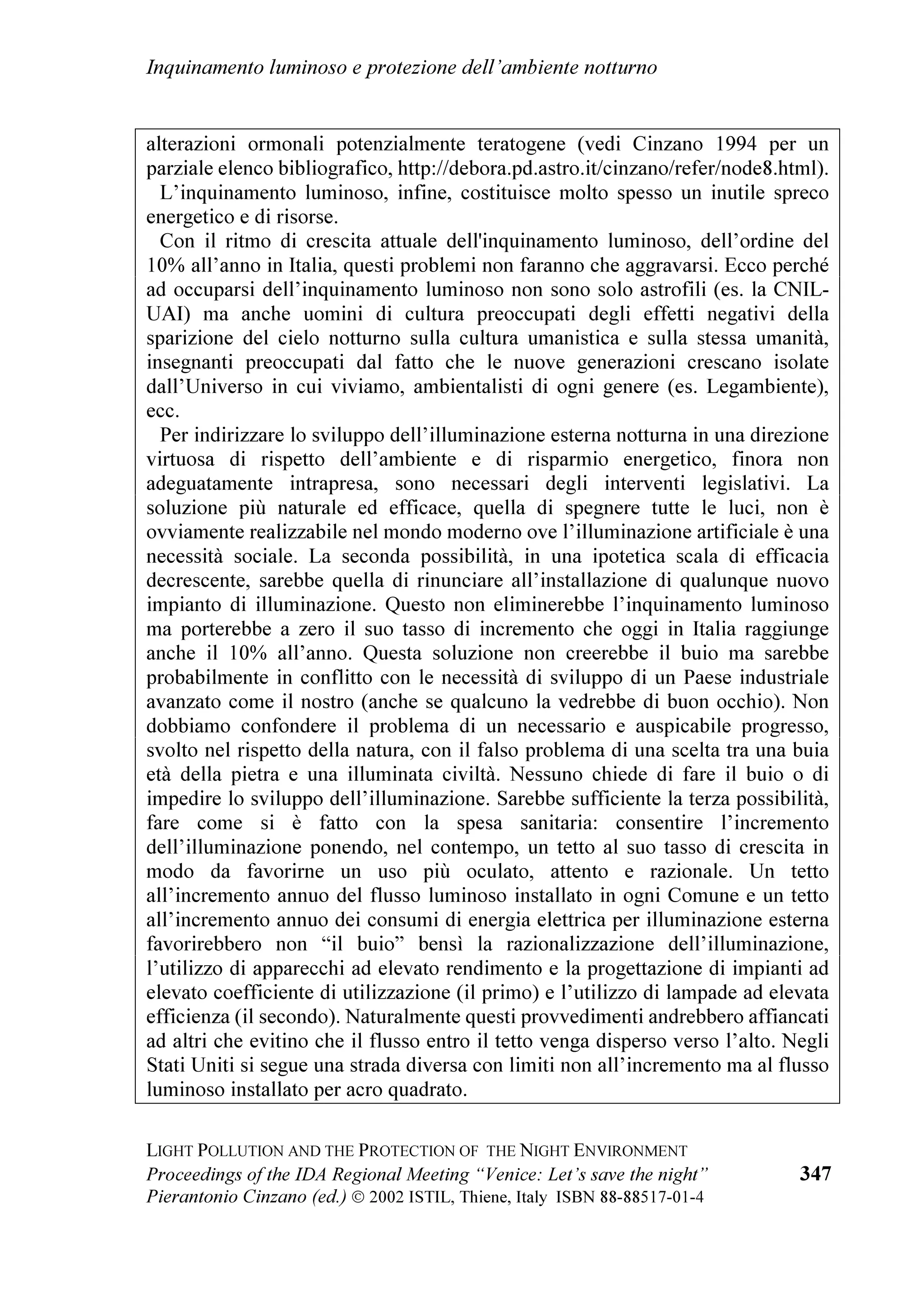 LQ (XURSH




    )LJXUH  7KH JURZWK RI DUWLILFLDO QLJKW VN EULJKWQHVV LQ ,WDO IURP  WR  DQG
WKH WHQGHQFLDO VLWXDWLRQ LQ  IURP LQ]DQR )DOFKL (OYLGJH 5DSSRUWR ,67,/  