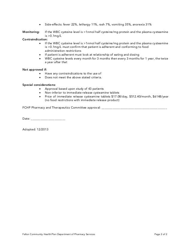 fallon community sound approach to horizon pharma procysbi fallon prior authorization form
