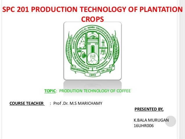PRODUTION TECHNOLOGY OF COFFEE 2 prodution technology of coffee 1 638