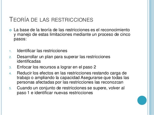Restricciones Produccion