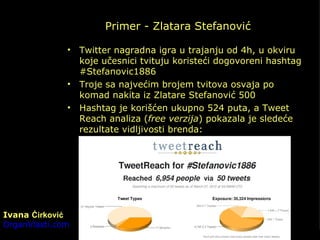 Primer - Zlatara Stefanović

              •   Twitter nagradna igra u trajanju od 4h, u okviru
                  koje uče...