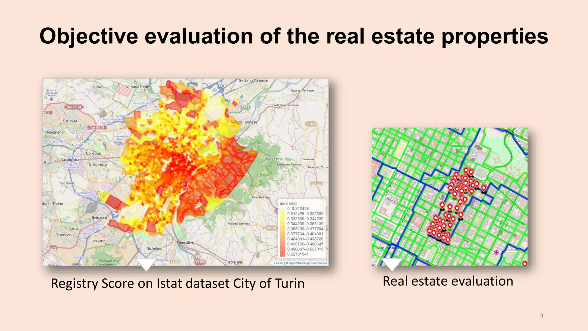 9
Registry Score on Istat dataset City of Turin Real estate evaluation
Objective evaluation of the real estate properties
 