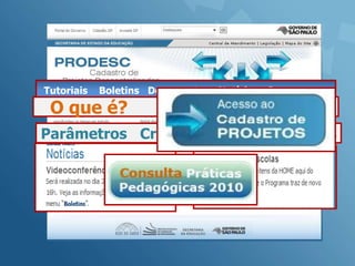 Tutoriais   Boletins Documentos Notícias Cronograma
 O que é?                      Como fazer?
Parâmetros Critérios Recomendações
 