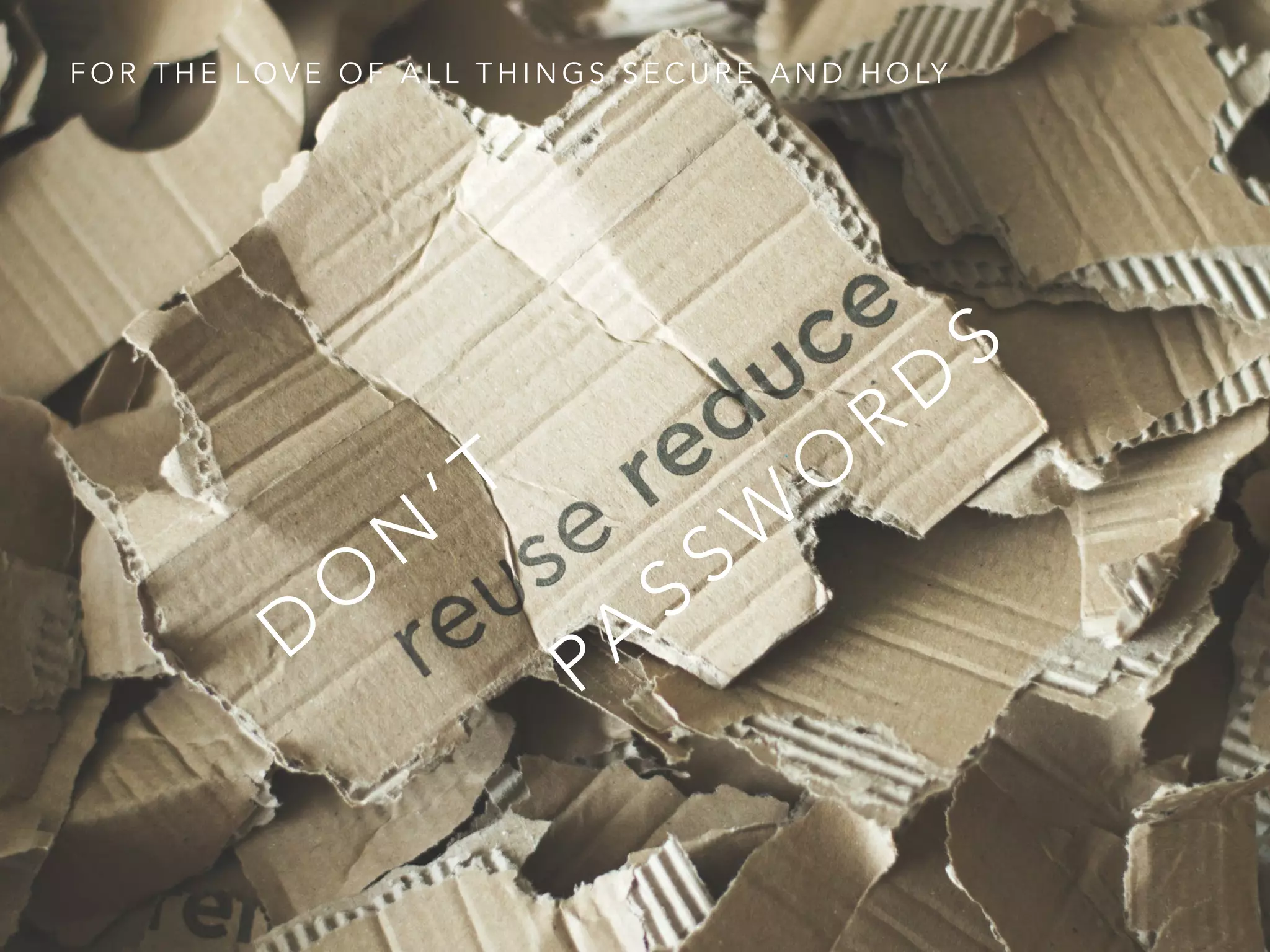 D
O
N
’T
F O R T H E L O V E O F A L L T H I N G S S E C U R E A N D H O LY
PA
SSW
O
RD
S
 