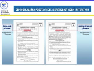 ЗОВНІШНЄ 
НЕЗАЛЕЖНЕ 
ОЦІНЮВАННЯ 
 