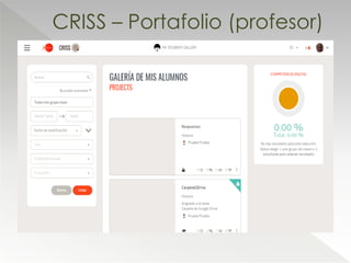 CRISS – Portafolio (profesor)
 
