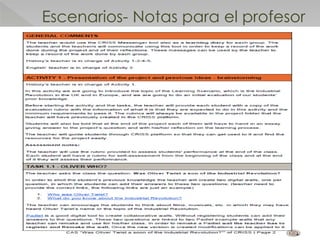 Escenarios- Notas para el profesor
 