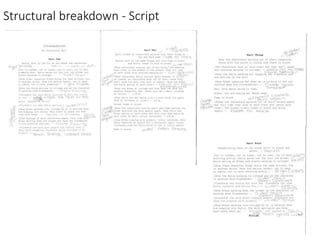 Structural breakdown - Script
 
