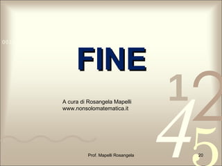 FINE Prof. Mapelli Rosangela A cura di Rosangela Mapelli www.nonsolomatematica.it 