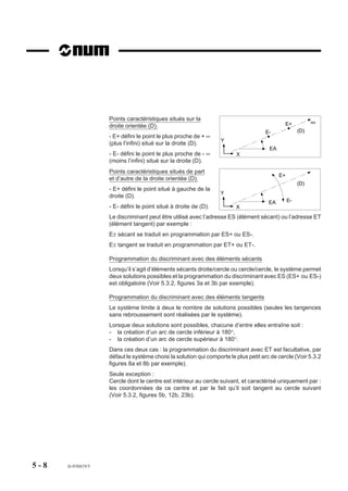 4.18.2    Emission vers fonction automatisme ou serveur distant ou périphérique ou PC

                              $1 à $6et $9    Emission de message vers la fonction automatisme ou un
                                              serveur distant ou un périphérique ou un PC.

                          $1 destine l’émission du message vers la fonction automatisme.
                          $2, $3 et $4 destinent l’émission du message vers un serveur distant, soit :
                          - $2 : UNI-TELWAY esclave,
                          - $3 : MAPWAY,
                          - $4 : UNI-TELWAY maître.
                          $5 et $6 destinent l’émission du message vers un périphérique.
                          $9 destine l’émission du message vers un PC.

                          Syntaxe

                                                      $1 à $6 $9 [1] [=] MESSAGE

                          $1 à $6 $9                 Emission de message vers la fonction automatisme ou
                                                     un serveur distant ou un périphérique.
                          1                          Le chiffre 1 placé après $1, $2, $3 ou $4 (soit $11, $21,
                                                     $31 ou $41) désigne un message dit «bloquant» (Voir
                                                     particularités).
                          =                          Le caractère «=» placé après le destinataire du
                                                     message, indique que le message est une valeur ou
                                                     une suite de valeurs (Voir particularités).
                          MESSAGE                    Message pouvant contenir :
                                                     - 80 caractères, si «=» est absent dans la syntaxe,
                                                     - 1 à 6 valeurs, si «=» présent dans la syntaxe.

                          Particularités
                          Si le chiffre 1 est présent après $1, $2, $3 ou $4 (soit $11, $21, $31, $41) le message
                          est bloquant, c’est à dire que le programme pièce attendra l’acquittement de ce
                          message par le destinataire. L’absence du chiffre 1 définit un message est dit «non
                          bloquant» (cas de message émis par $5 ou $6).
                          Si le caractère «=» est présent après l’indication du destinataire, le message est une
                          valeur ou une suite de valeurs (chacune d’elles étant séparées par le caractère «=»).
                          Une valeur peut être le résultat d’une expression paramétrée pouvant être constituée
                          de 1 à 6 valeurs. Si le caractère «=» est absent, le message émis est constitué de tous
                          les caractères présents jusqu’à l’action sur «entrée».




4 - 316     fr-938819/5
 