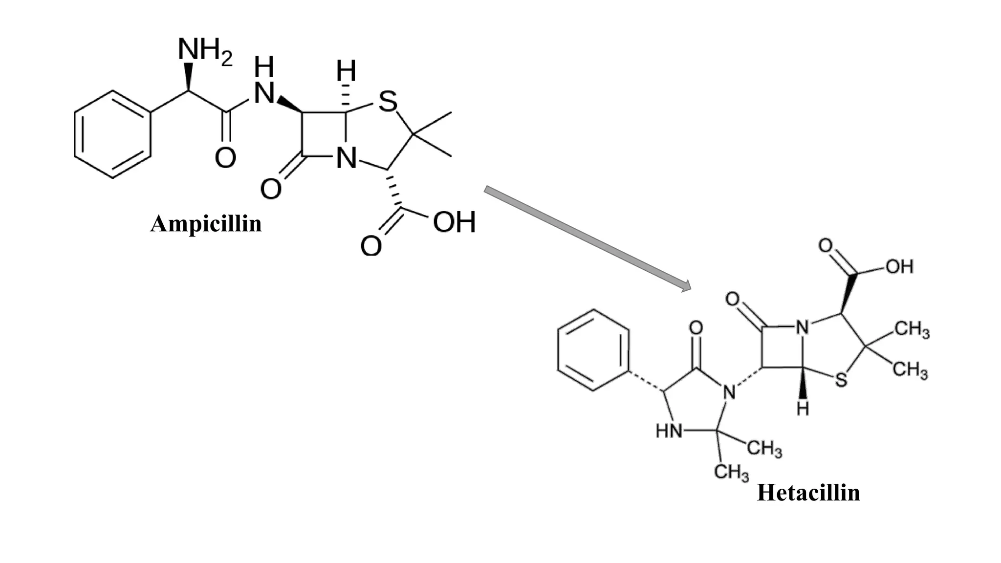 Ampicillin
Hetacillin
 