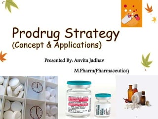 Prodrug Strategy
(Concept & Applications)
Presented By: Anvita Jadhav
M.Pharm(Pharmaceutics)
1
 