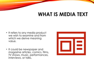 Production of text in broadcasting and emerging media | PPTX