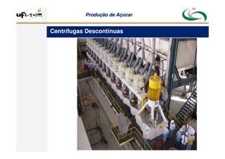 Produção
Produção de
de Açúcar
Açúcar
Centrífugas Descontínuas
 