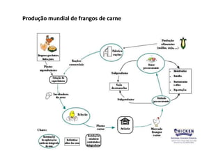 Produção mundial de frangos de carne
 