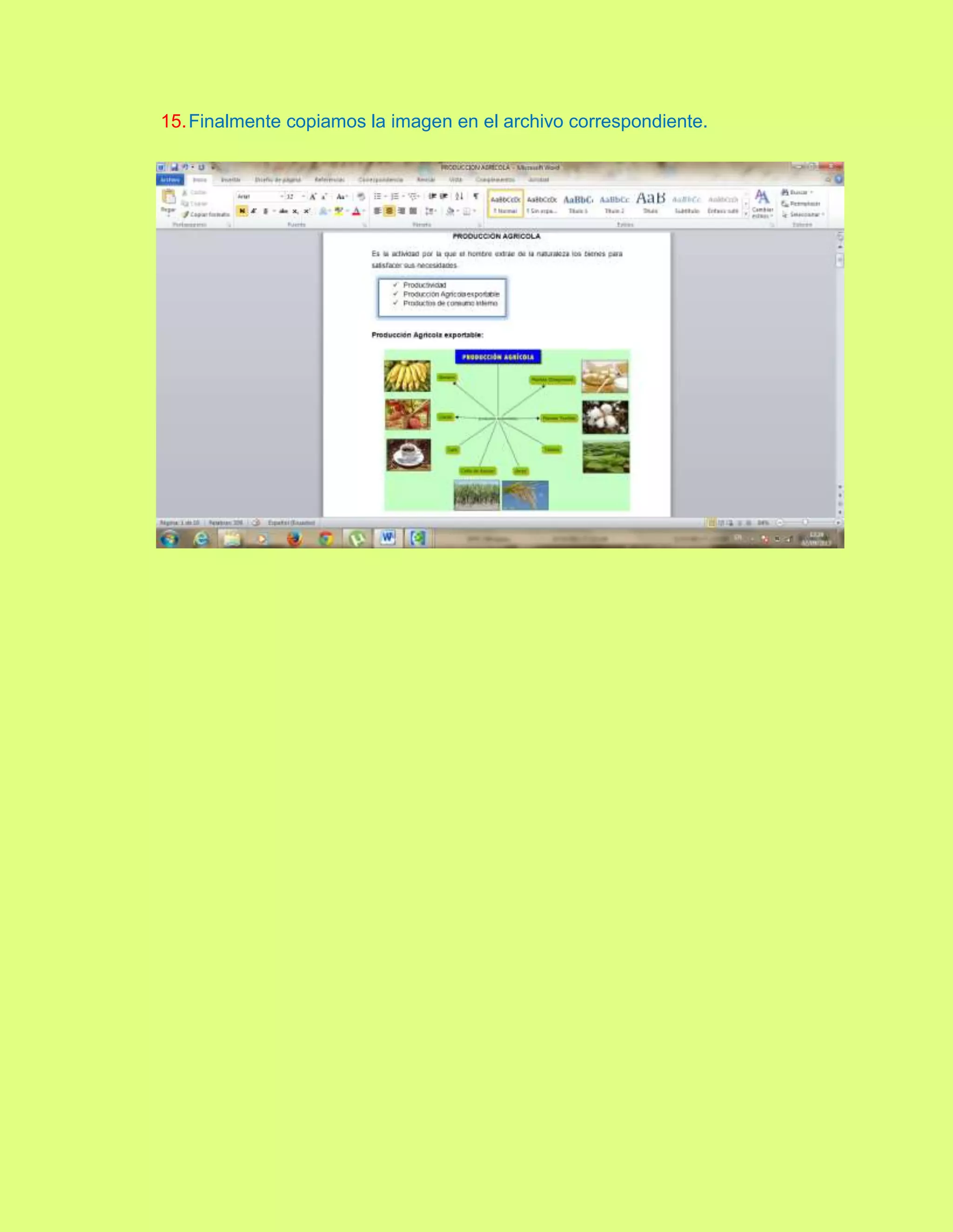 15.Finalmente copiamos la imagen en el archivo correspondiente.
 
