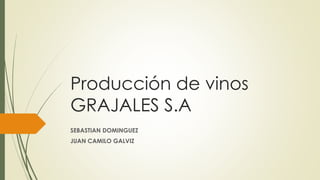 Producción de vinos
GRAJALES S.A
SEBASTIAN DOMINGUEZ
JUAN CAMILO GALVIZ
 