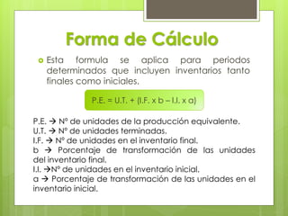 Producción equivalente | PPTX