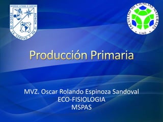 MVZ. Oscar Rolando Espinoza Sandoval
ECO-FISIOLOGIA
MSPAS
 