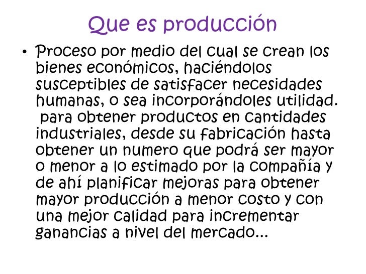 Definicion De Produccion Que Es Y Concepto Images