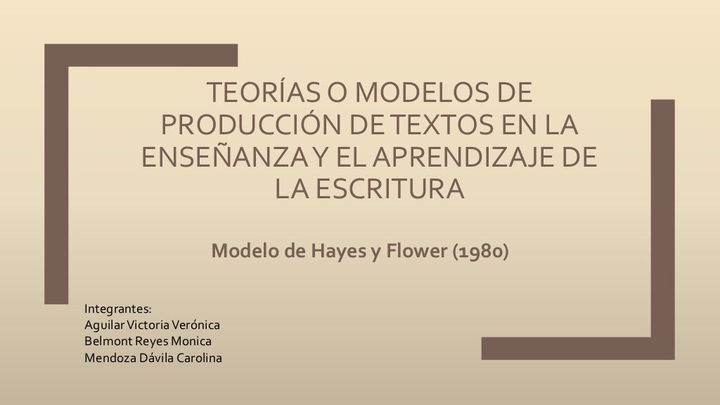 Modelo de Hayes y Flower (1980)
