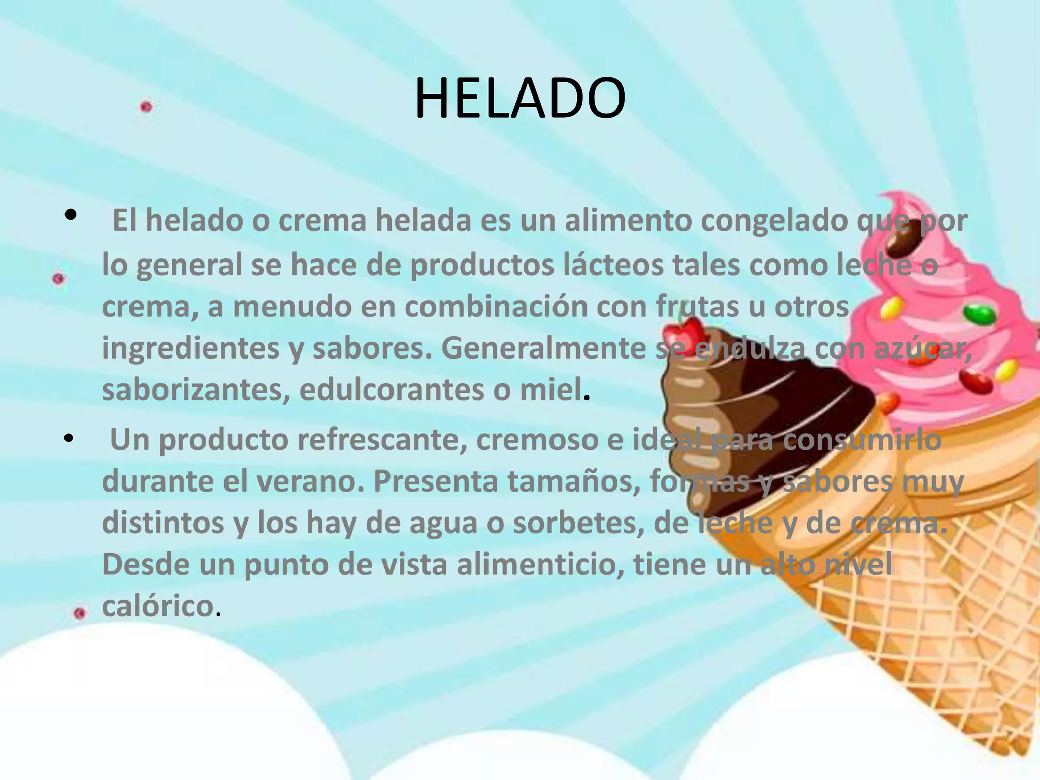 Produccion de helado | PPTX