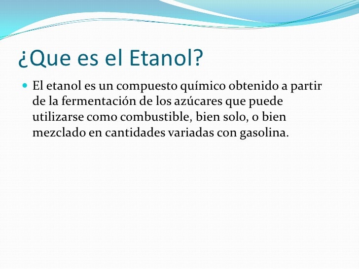 Produccion de hidrocarburos y etanol