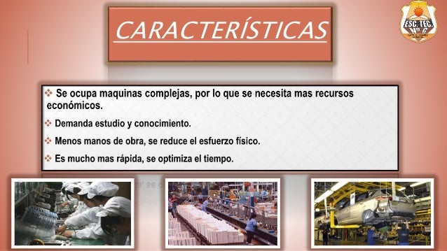 Produccion industrial y artesanal.