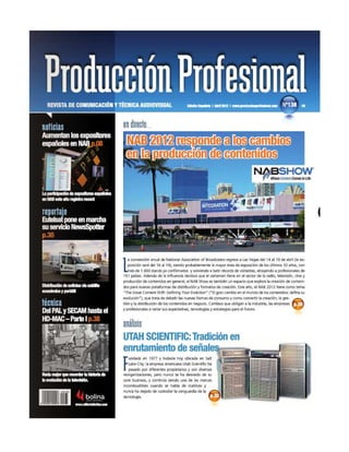 Cristiano BENZI interviewed in Produccion Professional