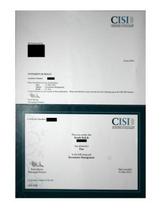 CISI Investment Management Certificate