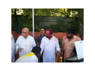 दक्षिण दिल्ली से बीजेपी उम्मीदवार रमेश विधूड़ी ने कैसे मनाई होली। देखें तस्वीरें 