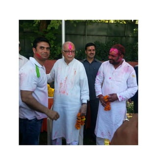 दक्षिण दिल्ली से बीजेपी उम्मीदवार रमेश विधूड़ी ने कैसे मनाई होली। देखें तस्वीरें 