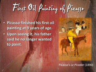 Huge Desire T Build a Personal Brand
o
• Pablo Picasso’s birth name:
Pablo Diego José Francisco
de Paula Juan Nepomuceno
M...