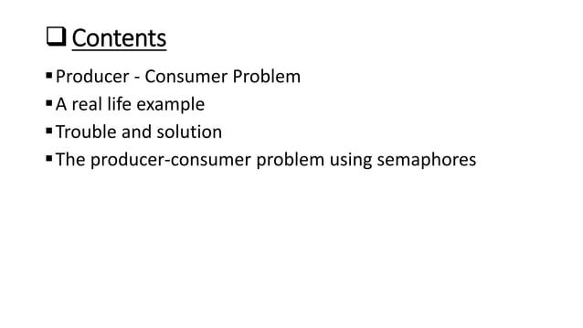 Producer consumer problem operating system | PPTX | Operating Systems ...