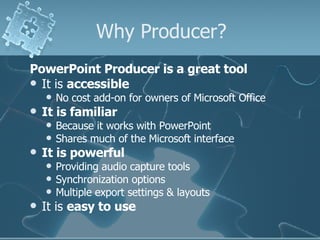 Producer Tutorial | PPT