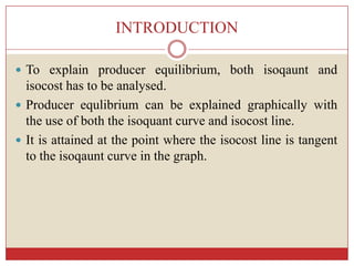 Producer equilibrium | PPTX
