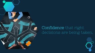 Confidence that right
decisions are being taken.
 