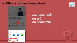 หาวิดีโอ / ดาวน์โหลด / ทดลองตัดต่อ
- กดเข้ารับชมวิดีโอ
- กด แชร์
- กด คัดลอกลิ้งค์
 