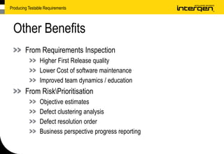 Producing Testable Requirements