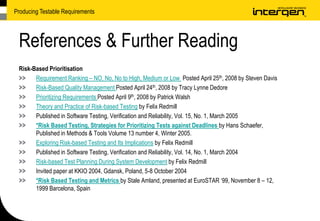 Producing Testable Requirements