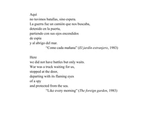 Producing a place for a paradoxical memory. García Montero's ...