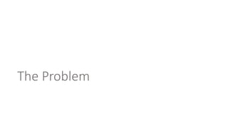 The Problem
 