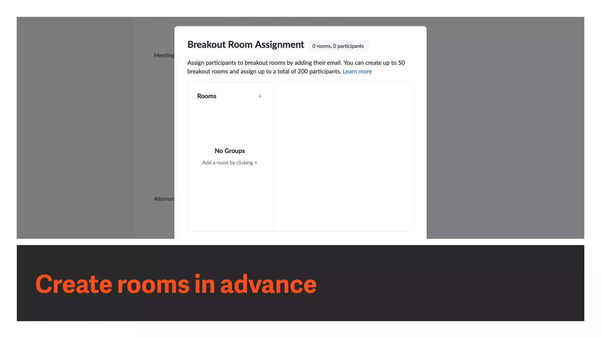 Create rooms in advance
 