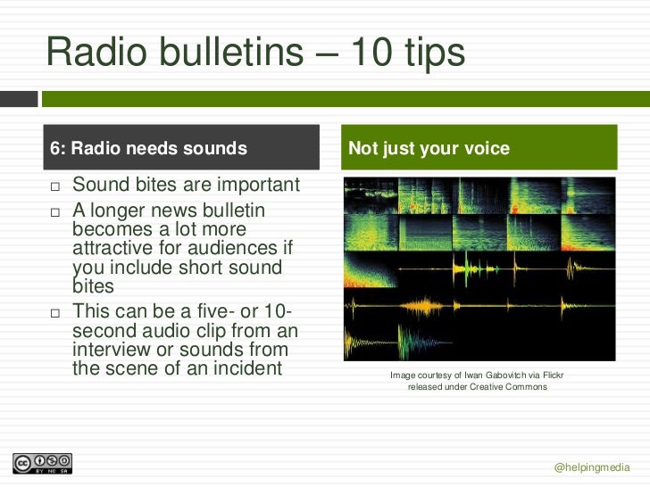 Tips for producing radio bulletins