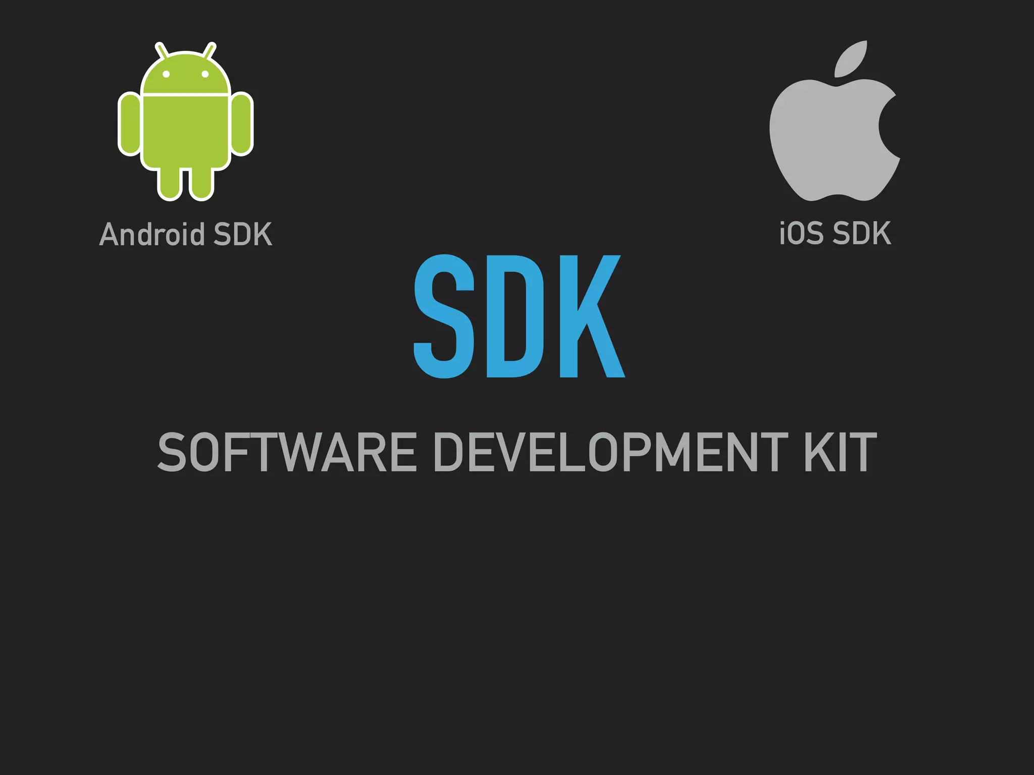 SDK
SOFTWARE DEVELOPMENT KIT
Android SDK iOS SDK
 