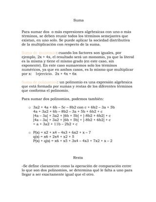 Expresiones algebraicas, Radicación y Factorizacion.pdf