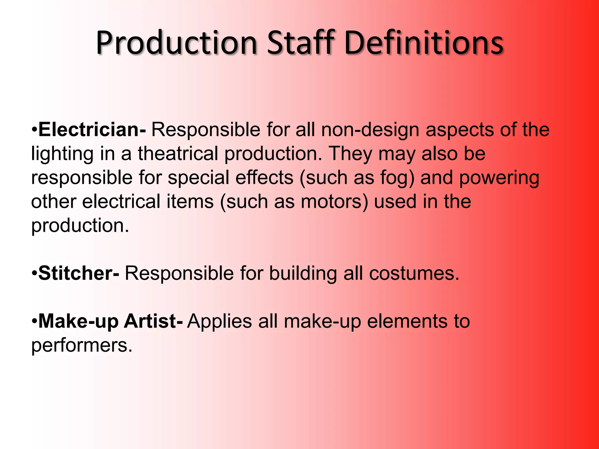 Producion Team Hierarchy.ppt